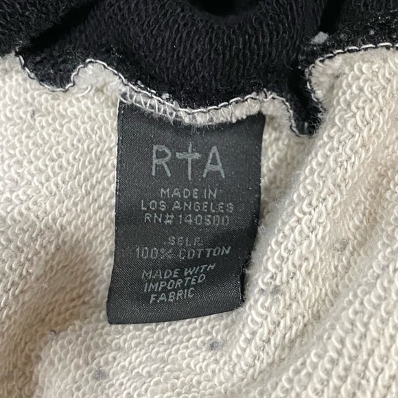 R + A 90’s Logo Block Colour Hoodie Black Grey Mens Size XS $690 - Picture 10 of 12
